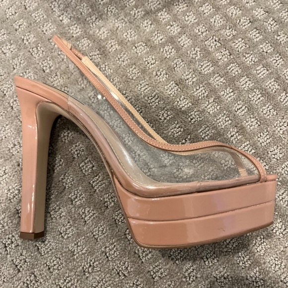 Steve Madden Zarley Clear Nude platform heels - Picture 3 of 5